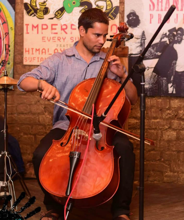 indian cello player mysore india